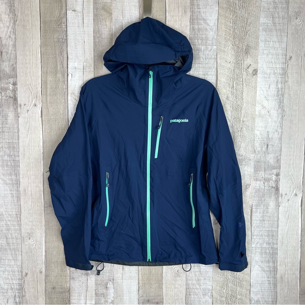 Patagonia Womens Stretch Rainshadow Jacket Small Navy Blue H2No Lightweight
Flaw